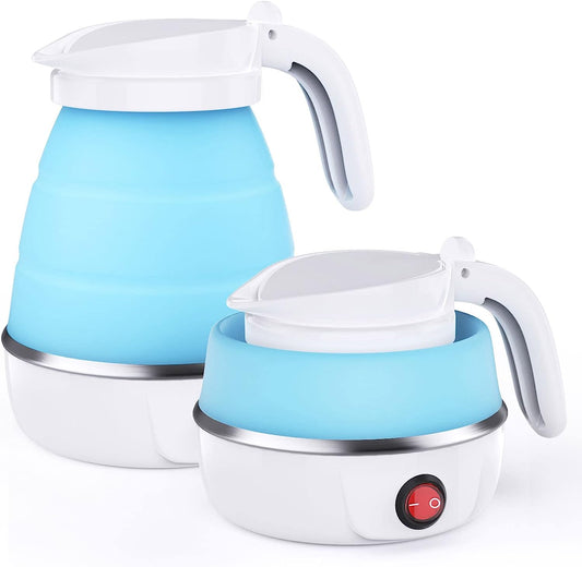 Foldable Electric Kettle, Camping Kettle, Mini Travel Kettle, Silicone Electric Water Boiler, Tea, Coffee Kettle, Collapsible Kettle With Separable Power Cord For Outdoor Hiking Camping, Blue - Premium Kitchen Tools from CJ's Dropshipping - Just $38.99! Shop now at Home Accents and Decor