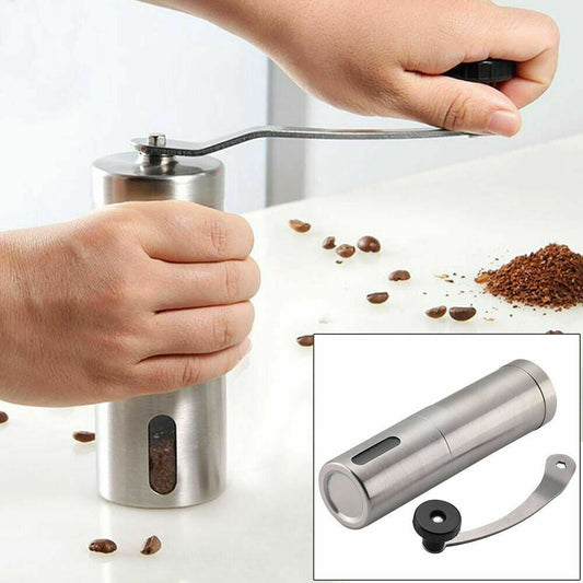 Portable Manual Stainless Steel Coffee Grinder with Ceramic Burr Bean Mill - Premium Kitchen Tools from CJ's Dropshipping - Just $37.99! Shop now at Home Accents and Decor