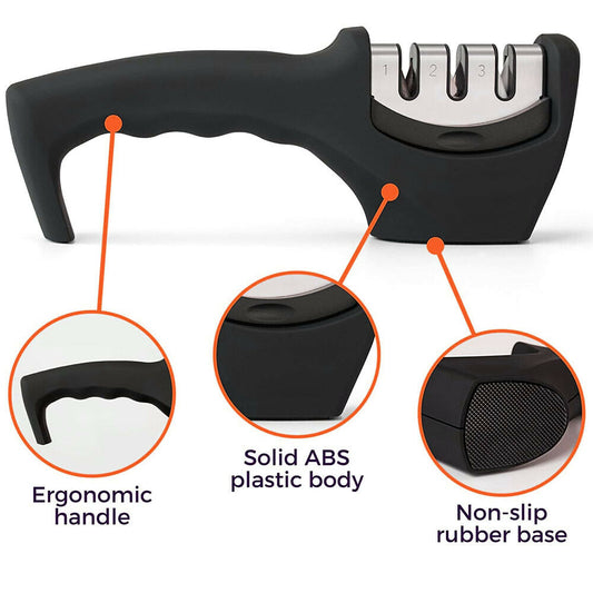 KNIFE SHARPENER Ceramic Tungsten Kitchen Knives Blade Sharpening System Tool USA - Premium Kitchen Tools from CJ's Dropshipping - Just $20.34! Shop now at Home Accents and Decor