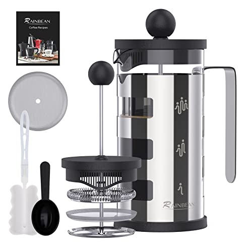 French Press Coffee Maker For Coffee Lovers: Stainless Steel Body Shell and Filter; Available in  350 ml & 600 ml Sizes - Premium Kitchen Tools from CJ's Dropshipping - Just $29.99! Shop now at Home Accents and Decor