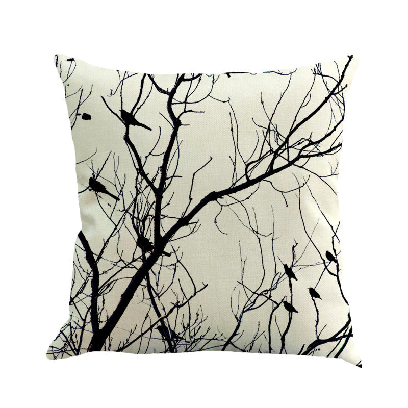 Decorative Linen Throw Pillow Cover: Tree and Branches Outdoor Nature Design, 18 x 18 Inches - Premium Throw Pillows and Pillow Covers from CJ's Dropshipping - Just $8.99! Shop now at Home Accents and Decor