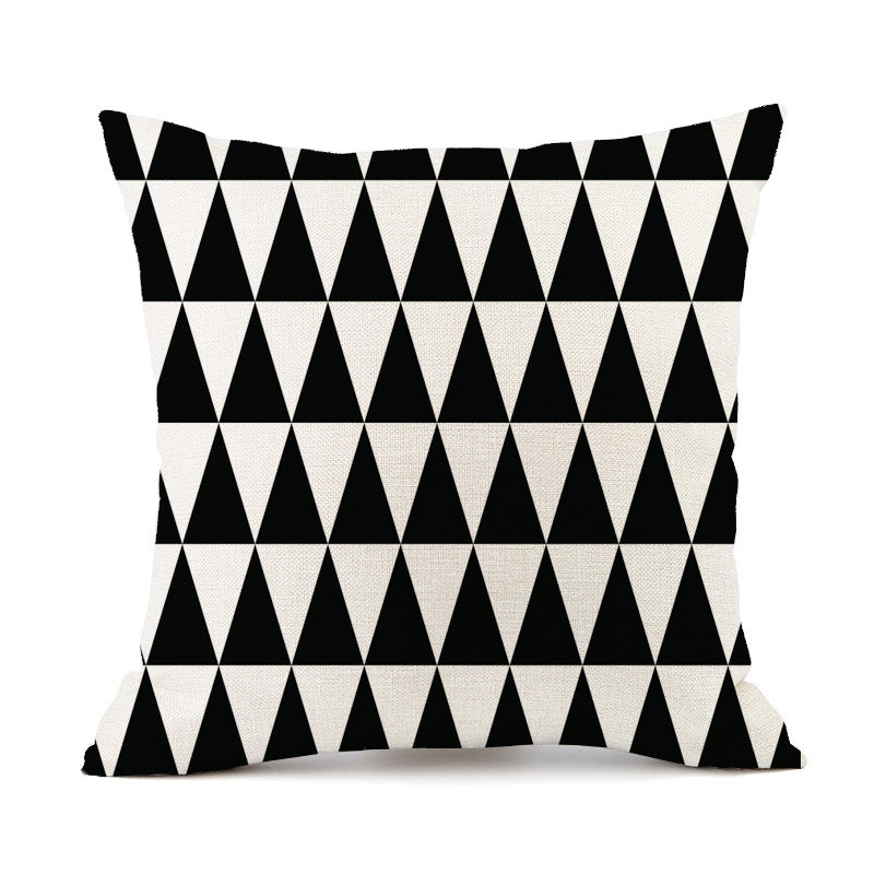 Nordic Style: Linen Throw Pillow Cushion Covers in Geometric Stripes and Patterns, 18 in x 18 in - Premium Throw Pillows and Pillow Covers from CJ's Dropshipping - Just $9.99! Shop now at Home Accents and Decor