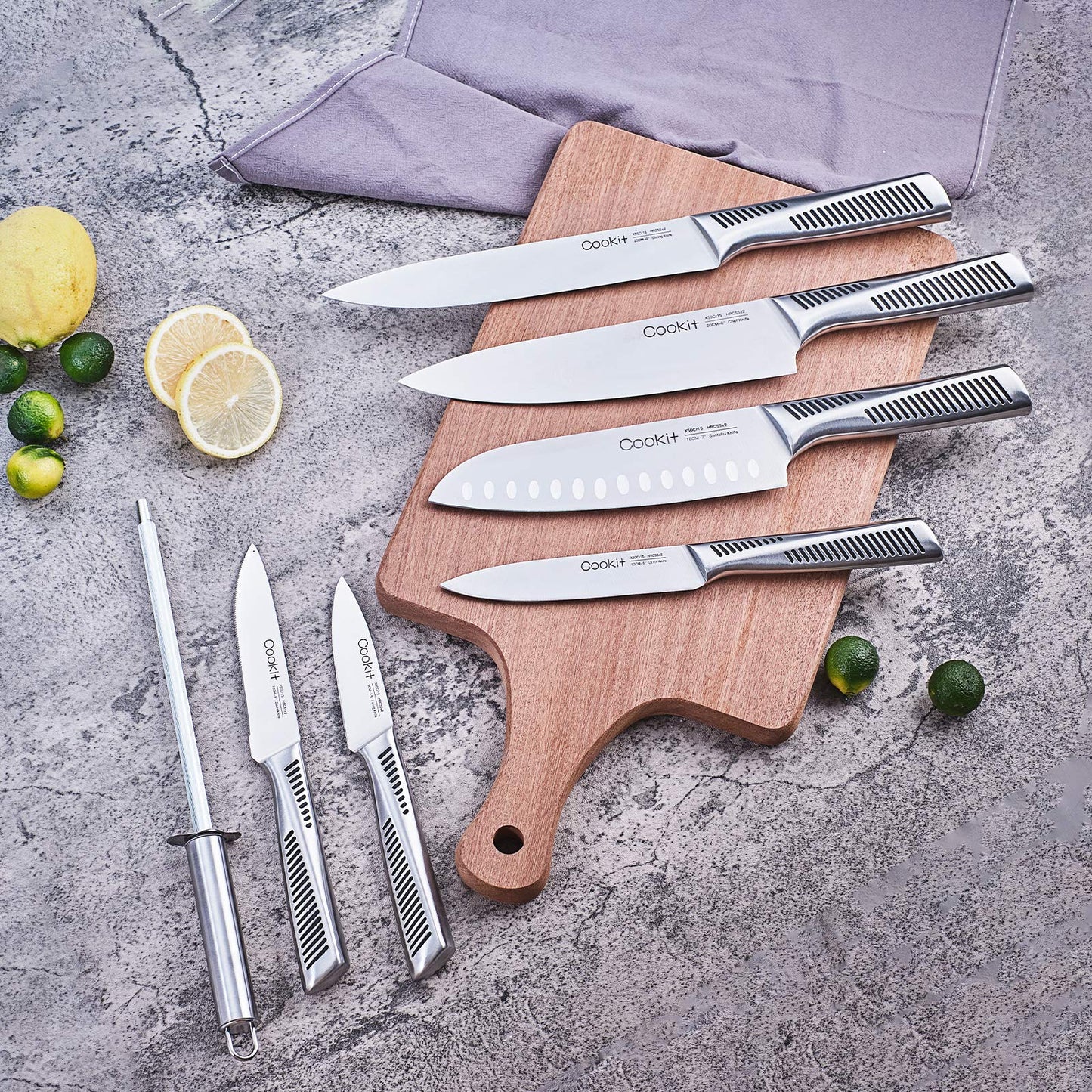 5-Piece Professional Quality Kitchen Knife Set: Elevate Your Culinary Experience! - Premium Kitchen Tools from Home Accents and Decor - Just $59.99! Shop now at Home Accents and Decor