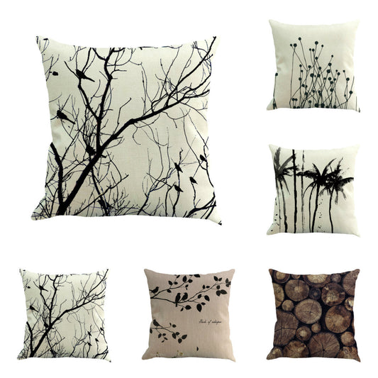 Decorative Linen Throw Pillow Cover: Tree and Branches Outdoor Nature Design, 18 x 18 Inches - Premium Throw Pillows and Pillow Covers from CJ's Dropshipping - Just $8.99! Shop now at Home Accents and Decor